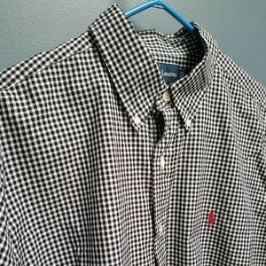 Ralph Lauren Black White Check Long Sleeve Shirt
